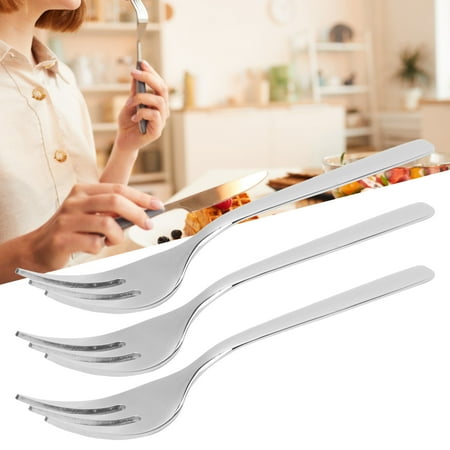 

Mgaxyff 12Pcs Stainless Steel Forks Multifunctional Tasting Appetizer Cake Dessert Salad Fruit Fork