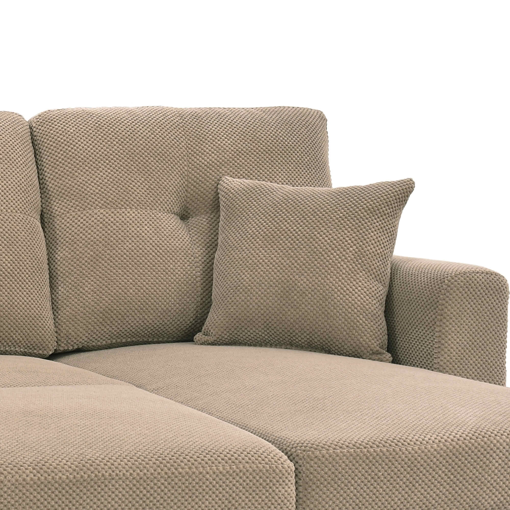 MAYEERTY L‑Shaped Sleeper Sectional Sofa, Convertible Pull‑Out Bed with Reversible Storage Chaise, Dark Gray Breathable Polyester Fabric for Small Living Spaces