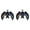 B 2PCS, variant on 4/3/2/1pcs Halloween Bat Decor, Stained Glass Bat Suncatcher Window Hanging, Gothic Bat Acrylic Wall Art Decorations, Window Hanging Ornaments for Indoor Outdoor Decor