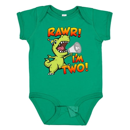 

Inktastic Rawr I m Two Dinosaur Gift Baby Boy or Baby Girl Bodysuit
