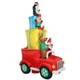 thumbnail image 3 of SalonMore Inflatable Santa Claus Driving Car with 12 ft Christmas Decor, Penguins, Reindeer and Gift Boxes, 3 of 8