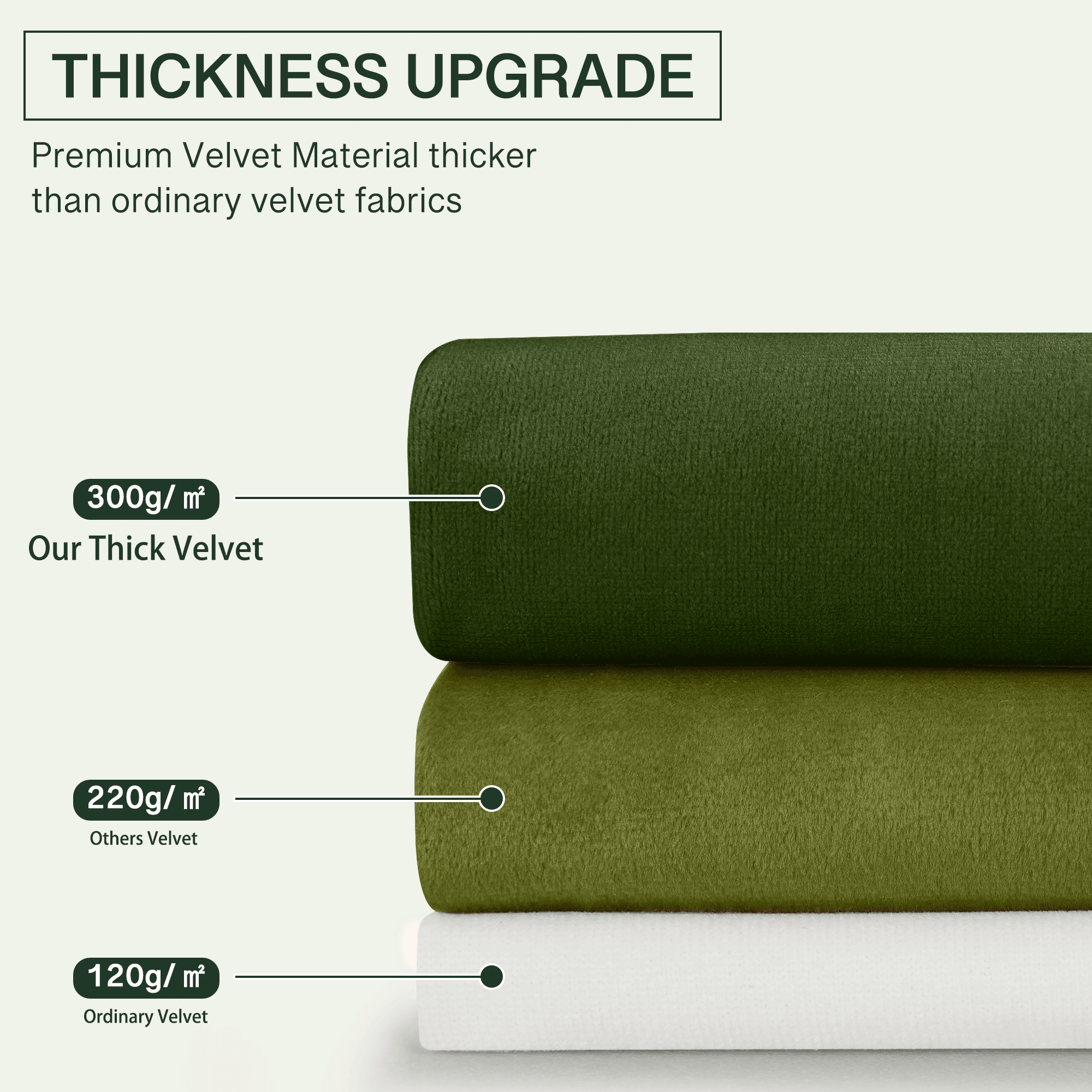 StangH Dark Green Velvet Curtains - Bedroom Privacy Blackout Window Curtains Rod Pocket Thermal Insulated Green Curtain Panels for Sliding Door/Foyers, W52 x L96, 2 Panels