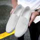 thumbnail image 2 of Nuevos mocasines para hombre, zapatos casuales transpirables, zapatillas clásicas de lino sin cordones, zapatos de conducción de verano para hombre, ancho 2020 (27 cm), 2 of 4