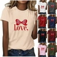thumbnail image 1 of RKSTN Valentines Gift Valentine Shirts for Women Oversized Crewneck Valentine's Day Graphic Print Short Sleeve T Shirts Pullover Top Womens Casual Round Neck Plus Size Loose Comfy Summer Tee Shirts, 1 of 6