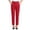 Red, variant on Women's Plus Size Straight Leg Pants Solid Color High Waist Pants Casual Full Length Pants with Pockets Button