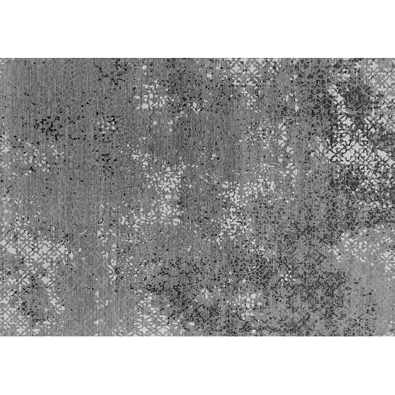 Ahgly Company Indoor Rectangle Oriental Gray Industrial Area Rugs, 2' x 4'