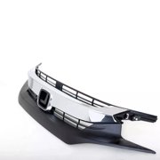 POWECHOX Front Bumper Grill Black W/Chrome Trim Compatible with Honda Civic Sedan 4D 2016 2017 2018 Models, No Emblem