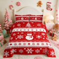 thumbnail image 2 of Manfei Ugly Sweater Queen Comforter Set Christmas Comforter Sets Queen, Yellow Green 3-Pieces 1 Comforter and 2 Pillowcases, Xmas Reversible, 2 of 6