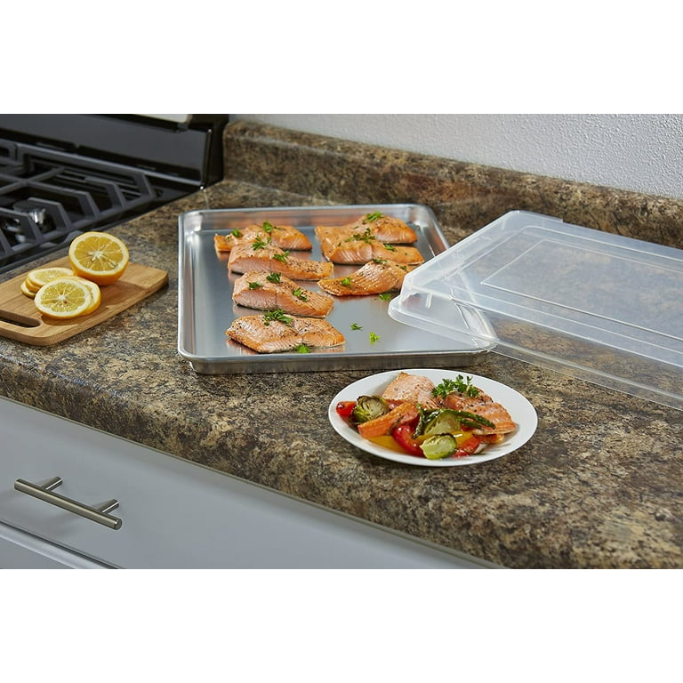 Small Aluminum Sheet Pan 13 x 9.5 and Silicone Baking Mat » NUCU®  Cookware & Bakeware