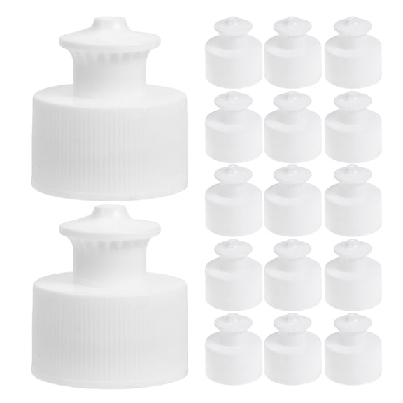 OULII Non Spill Bottle Cap with Leakproof Design for Protection White PE Material 20pcs Household Sports Bottle Lids