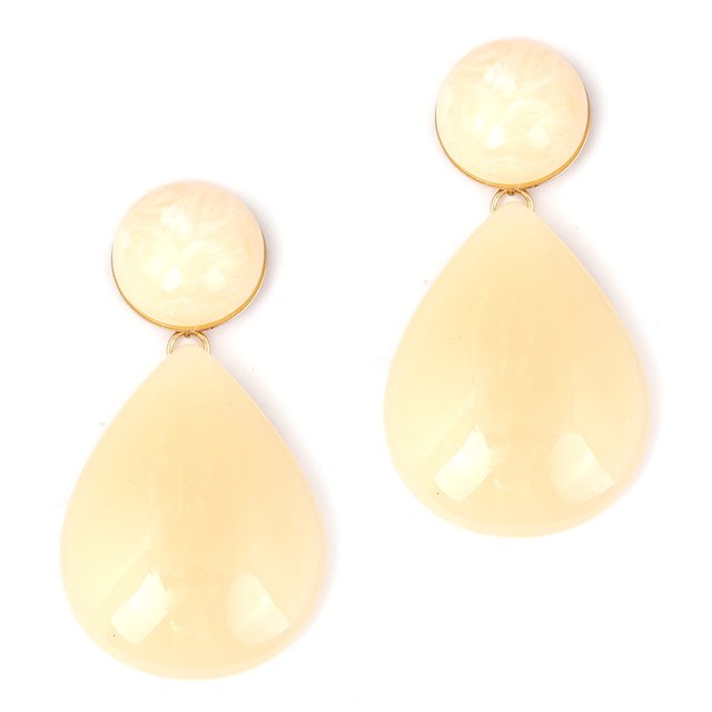 Qarigey Pendiente de resina con colgante de gota para orejas Ropa, zapatos y accesorios Miscelánea Blanco Qarigey AP017048-04
