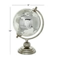 thumbnail image 4 of DecMode 9" Silver Globe with Tiered Base, 4 of 9