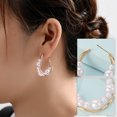 thumbnail image 1 of Pendientes étnicos de perlas Pendientes huecos clásicos Regalos de joyería para mujer Wmkox8yi sjalhkljlk420, 1 of 7