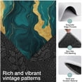 thumbnail image 3 of Teal and Gold Marble Glitter Dots Pattern Kitchen Rugs Sets Of 3,Kitchen Runner Rugs Non Skid Washable,Decorative Kitchen Floor Mats for Kitchen,Sink,Laundry,17"x30"+ 17"x47" + 17"x59", 3 of 6
