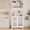 White, variant on M optimized 71" Pantry Cabinet, 6-Tier Freestanding Tall Cupboard Storage Unit with Pegboard, 2 Cabinets, Open Shelves, Glass Doors, Coffee Bar Storage Organizer for Kitchen Dining Room Living Room