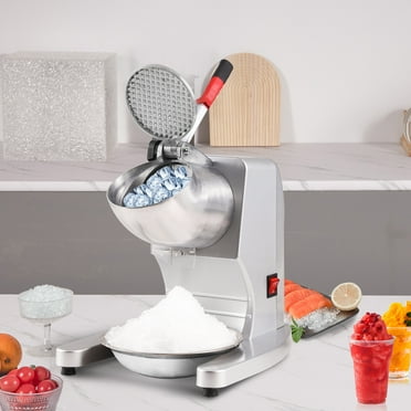KFFKFF Electric Ice Crusher Machine 220LBS/Hr Snow Cone Maker Shaved Ice 300W