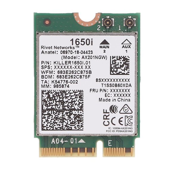 High-speed Killer 1650i Dual-band Wireless Wifi6 Card Laptops 2.4gbps