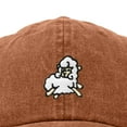 thumbnail image 2 of Dalix Sheep Embroidered Cotton Dad Hat Adjustable Cute Animal Lover Baseball Cap for Everyday Fashion Womens in Washed Orange, 2 of 5