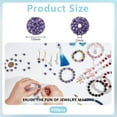 thumbnail image 2 of 100pcs Purple Polymer Clay Beads with Rhinestones 10mm Round Disco Ball Beads for Jewelry MakingMedium Purple, 2 of 9