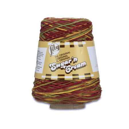 Lily Sugar'n Cream® Cone #4 Medium Cotton Yarn, Autumn Leaves Ombre 14oz/400g, 706 Yards