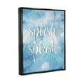 thumbnail image 3 of Stupell Industries Splish Splash Blue Bathroom Water Typography Painting Black Floater Framed Art Print Wall Art, 3 of 6