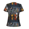 thumbnail image 4 of Naloa Various Herbs And Spices In Spoons Print T-Shirts Short Sleeve V Neck Tees for Women Fashion Tops Trendy Lightweight Soft Casual Summer Outfits Clothes, 4 of 5