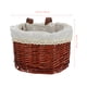 thumbnail image 2 of Cesta de bicicleta vintage tejida, cesta portátil para verduras y frutas, cesta de ratán para ir de compras o andar en bicicleta (marrón), 2 of 5
