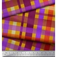 thumbnail image 3 of Soimoi Silk Fabric Check Check Print Fabric by the Yard 42 Inch Wide, 3 of 3