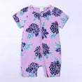 thumbnail image 4 of ATAIKU Infant Baby Girls 2 Way Zipper Romper Toddler Girls Cotton Jumpsuit Newborn Short Sleeve One-piece Sleeper 3M-3T, Flowers, 4 of 11