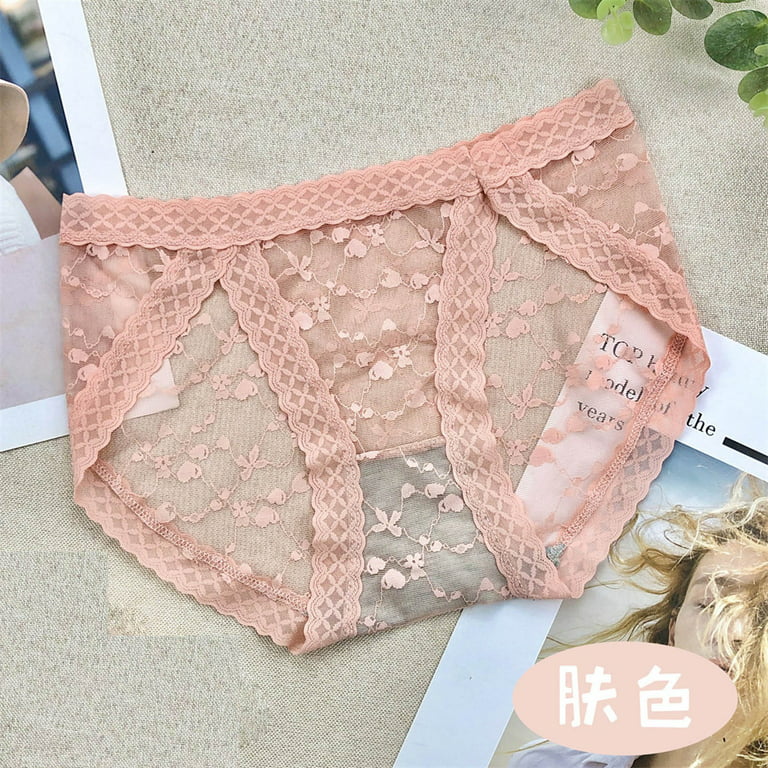 EHQJNJ Cotton Panties for Women Womens Underwear High Waist Womens Lce Silk  Printing High Waist Bikini Brief Panties 