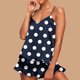 thumbnail image 1 of Conjunto de pijama de poliéster con tirantes finos y estampado de moda para mujer, 1 of 8