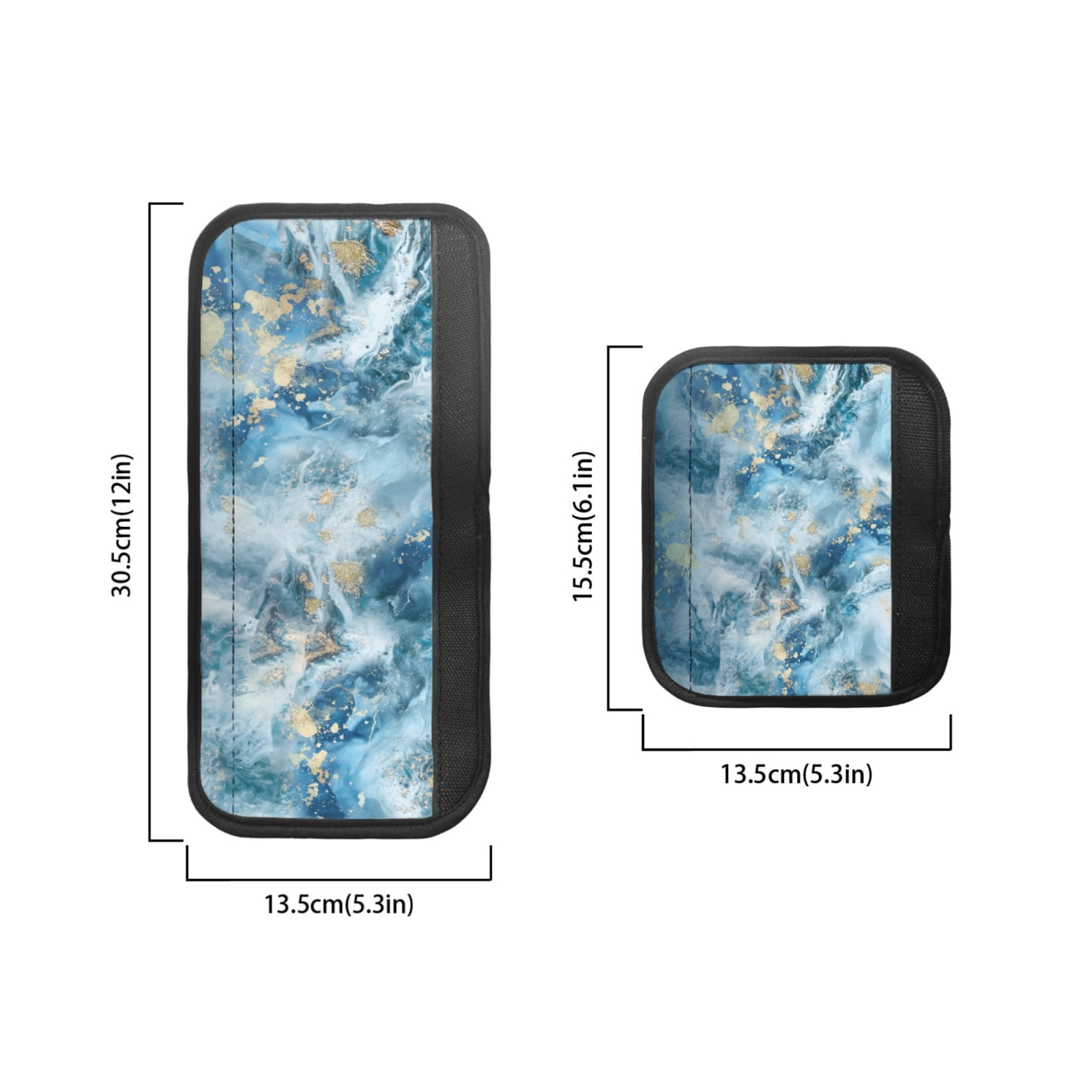 Xoenoiee 6 PCS Refrigerator Door Handle Gloves Anti-static Fridge Handle Cover Washable Kitchen Appliance Decor Handles for Dishwasher Oven Microwave, Blue White Golden Marble