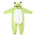 thumbnail image 2 of Goodw7 Fleece Animal Pajamas, Full Zip Hooded Onesie Costume with Frog Design and Elastic Ankle Cuffs, Soft Loungewear for Sleepwear Party Dress Up, 2 of 7