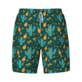 thumbnail image 4 of Lsque Mens Swim Trunks Pineapple And Cactus Pattern - Bathing Suit Compression Liner - Beach Swim Shorts Swimwear - (S-3XL) - Stretch Quick Dry -XX-Large, 4 of 9