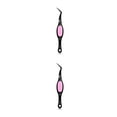 thumbnail image 4 of ZheElen Tweezers Crafts Crossing Lock Stainless Steel Reverse Precision Curved Nail Manicure Hair Tool Electronics Laboratory Black 2Set, 4 of 6