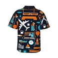 thumbnail image 3 of Kll Men'S Hawaiian Shirt Short Sleeve Button Down Beach Shirts-Creative Transport, 3 of 8