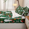 thumbnail image 5 of Manfei Festive Snowman Zipper Twin Comforter Sets with Fitted Sheet and 2 Pillowcases,Traditional Christmas Tree Santa Hat Zipper Bedding Set,Christmas Reversible,4pcs, 5 of 8
