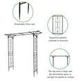 thumbnail image 3 of Tcbosik Flat Top Iron Arch Trellis, 85" H x 81" L Free Standing Plant Support for Garden, Black Powder Coated Rust-Proof Climbing Frame for Roses, Vines, Flowers, 3 of 7