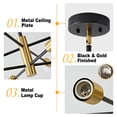 thumbnail image 6 of Deyidn 8-Light Sputnik Chandelier with Adjustable Height, Modern Black Gold Ceiling Light Fixture for Dining Room Kitchen Island, 6 of 10