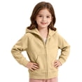 thumbnail image 6 of Zip Up Hoodie for Girls Long Sleeve Cotton Sweatshirt Jackets Solid Color,Full Zip Hoodie Jacket,Girls Sweatshirt,Front Pockets,Casual,Loose,Girls 2-13 Years,Daiy Wear, 6 of 7