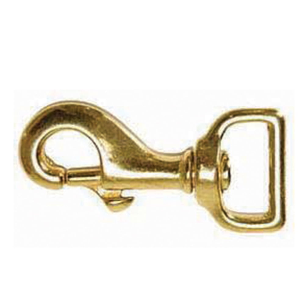 1" Horse Western Tack Hardware Solid Brass Bolt Snap 4 Pcs. W/ Loop Eye