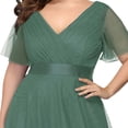 thumbnail image 3 of Maxi Vestido Dara Baby Dama Mujer Elegante Fiesta Drapleado Talla extra, 3 of 4
