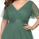 thumbnail image 3 of Maxi Vestido Dama Mujer Elegante Fiesta Drapleado Talla Extra Dara Baby  Vest096, 3 of 4