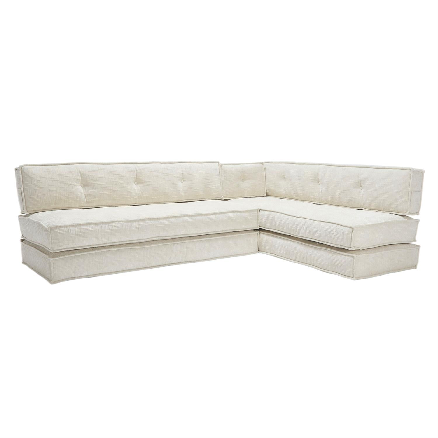 Demi Bonn 78" Versatile Chenille Sectional Sofa with Side Pocket, Modern Couch for Living Room, Customize Layout to Fit Any Space, White