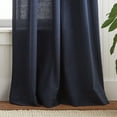 thumbnail image 3 of Martha Stewart Water's Edge Tufted Indoor Polyester Light Filtering Backtab Curtain Panel Pair , Navy, 50"x84" , Set of 2, 3 of 6