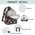 thumbnail image 4 of Football and Basketball Red Pattern Cute School Backpack Bag for School with Padded Back and Adjustable Shoulder Straps 15.25"x11.5"x5.25", 4 of 5