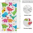 thumbnail image 2 of SKYSONIC 2 Pack Valentine's Day Love Dinosaurs Hand Towels, Cute Kitchen Towel Ultra Soft and Absorbent,Decorative Fingertip Face Towel for Bathroom Hotel, 28.3"x14.4", 2 of 6