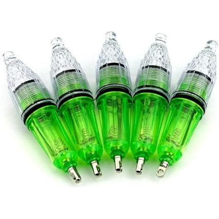 

5 piece set 4.7 inches (about 11.9 cm) deep and super waterproof LED fishing light disco flashing 7 colors