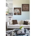 thumbnail image 2 of MuralMax Personalized Bless This Home & All Who Enter Inspirational Canvas Art - Custom Name, Date, Initials - Unique Family Tree Wall Decor - Color - Brown - Set of 2 - Size - 30 x 30, 2 of 5