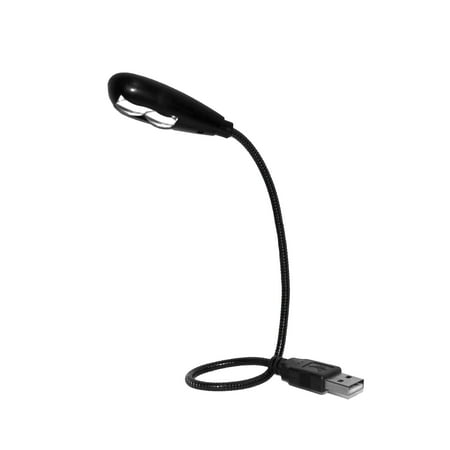 USB Reading Lamp with 2 LED Lights and Flexible Gooseneck - Two Brightness